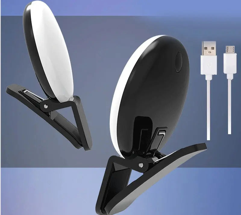 INELECTRON ™ - Mini Fill Light For Beauty Selfie Round Live Clip External LED Mini Small Q Mobile Phone Selfie Fill Light