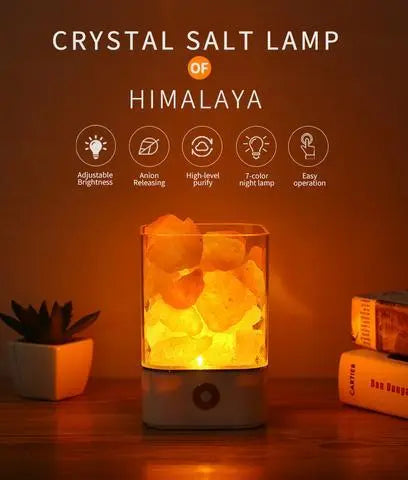 INELECTRON ™ - Lampe LED USB en cristal de sel de l'Himalaya
