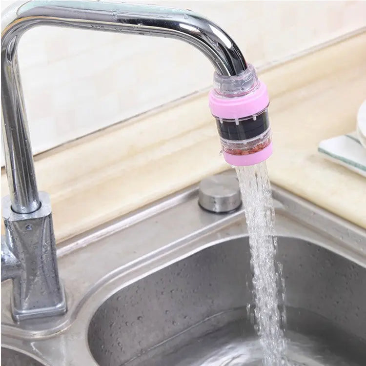 Compact wheat rice stone magnetized water filter for 16–19mm kitchen and bathroom faucets

