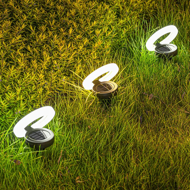 INELECTRON ™ - Lampe de sol solaire pliable pour jardin, escalier, cour, étanche