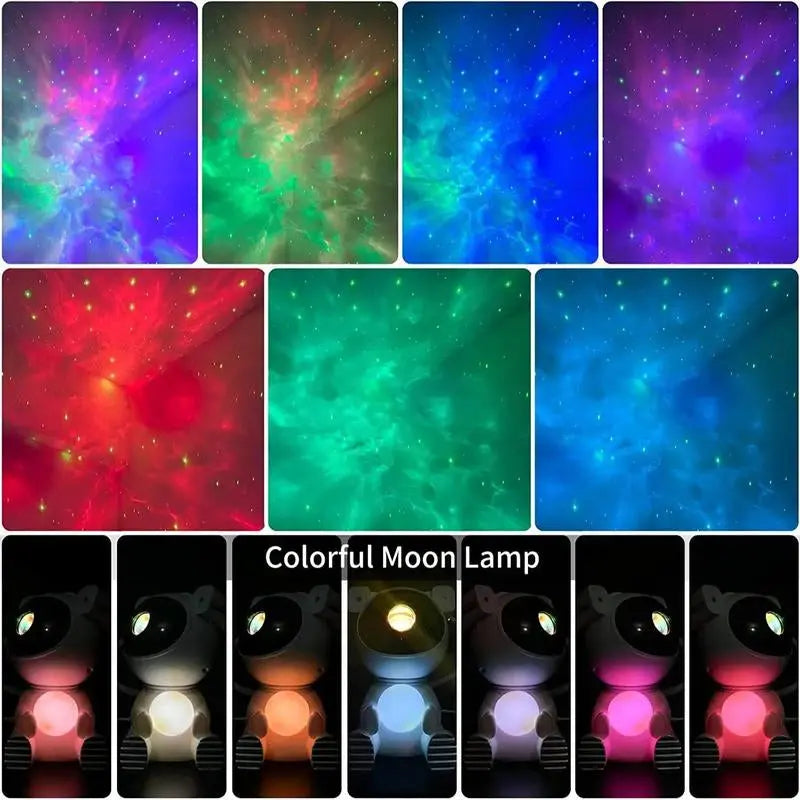 Fall Astronaut Galaxy Projector Night Light, Room Lights with Remote Control, Portable Star Projector Night Lamp, Ambient LED Lights for Bedroom Living Room Home Decor, House Accessories Furniture for Barracks Room Transformation