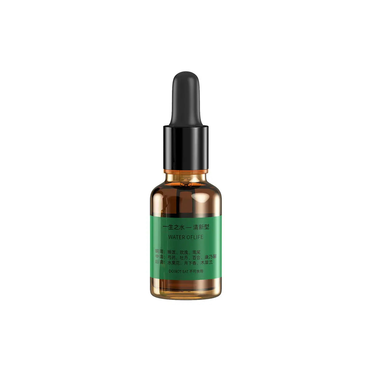 Aroma bottle with dropper on a white background