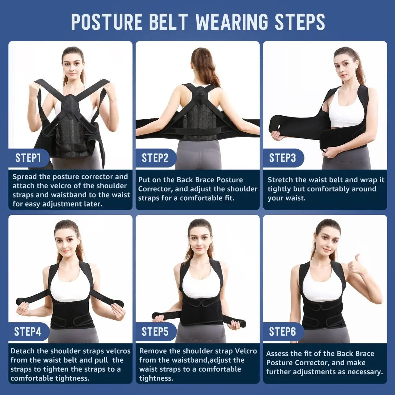 Strong Support Posture Correction Belt – Comfortable Neoprene Back Support for Health & Sports