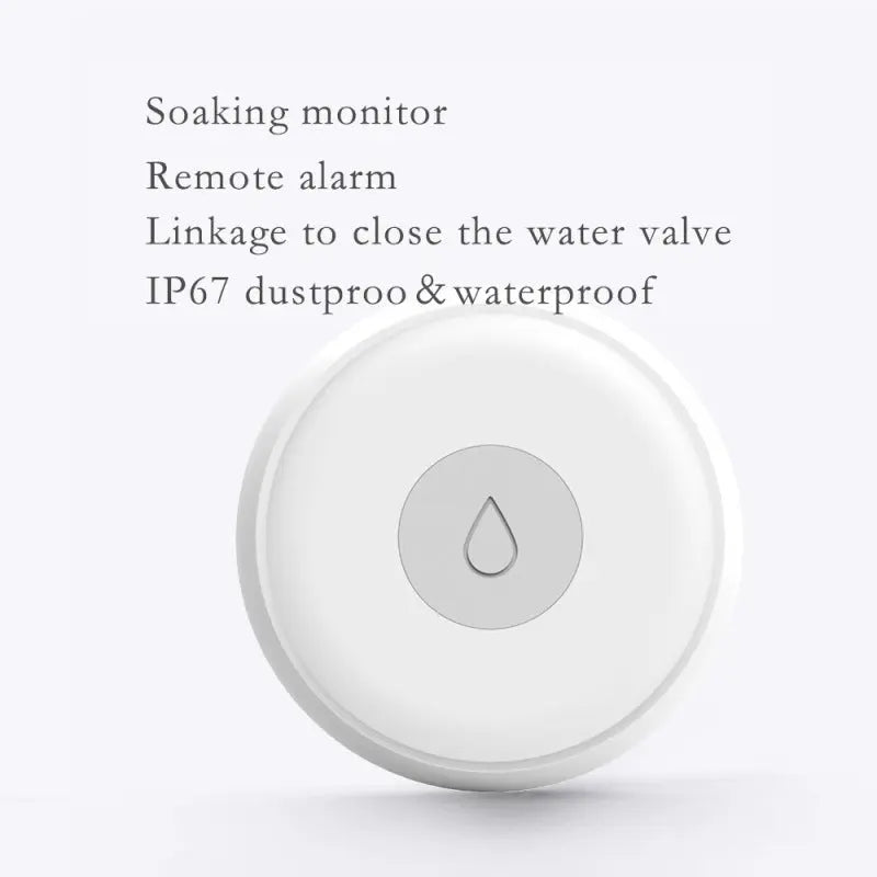 Smart Zigbee Water Leak Detector Sensor with Wireless App Alerts – Compact Water Level Alarm for Home
