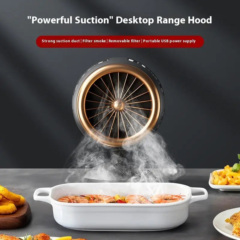 INELECTRON ™ - Portable Desktop Kitchen Ventilator – Small Household Smoke Extractor with Filter