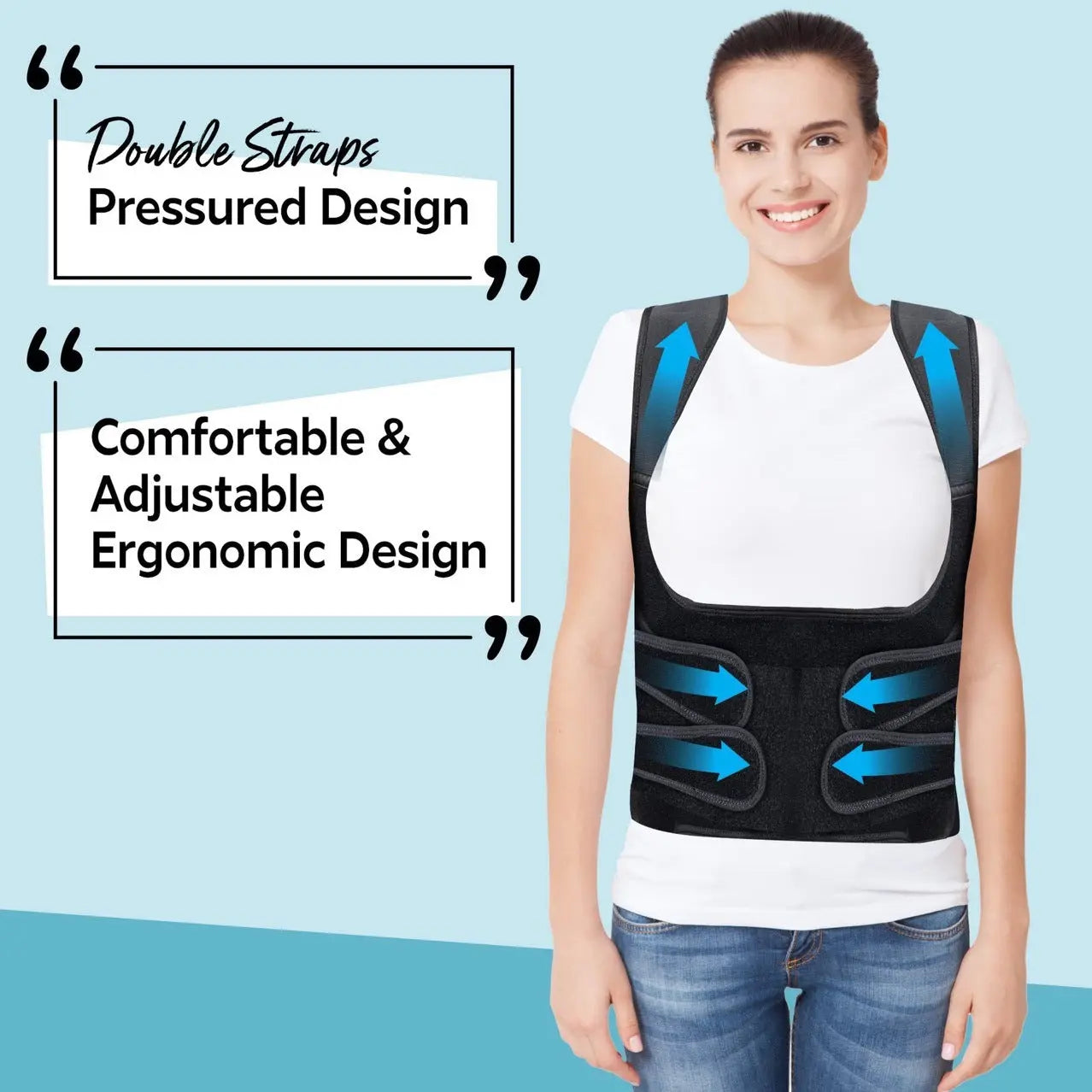 Strong Support Posture Correction Belt – Comfortable Neoprene Back Support for Health & Sports